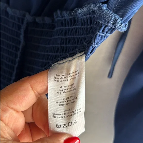 WeWoreWhat Blue Satin Jumpsuit - Picture 9 of 9